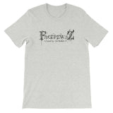 Short-Sleeve distressed splatter facepewbz logo beard T-Shirt