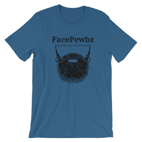 FacePewbz Apparel for the bearded t shirt. 