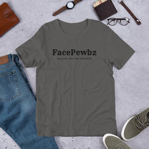 FacePewbz Apparel for the bearded t shirt. 